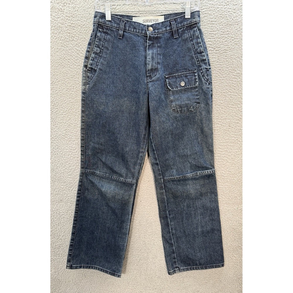 Vintage Gap 1969 Jeans Womens 28x30 Blue Surveyor Baggy Distressed Denim 90s Y2K